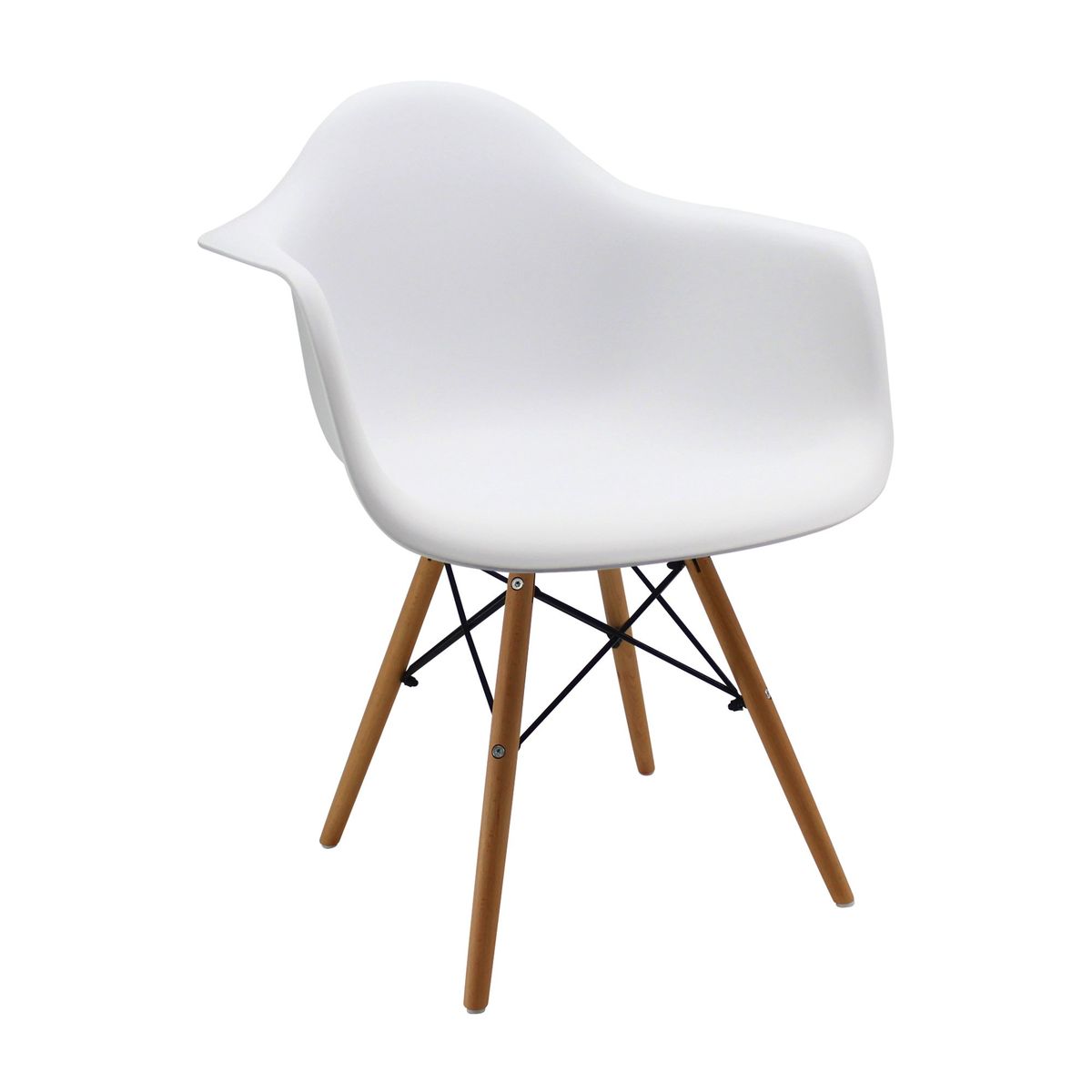 BOXBIT - Silla DKR Tipo Eames con Brazos Blanca