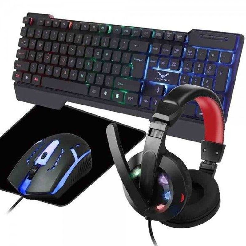 ZER - COMBO GAMER DIADEMA TECLADO PAD MOUSE Y MOUSE WESDAR.