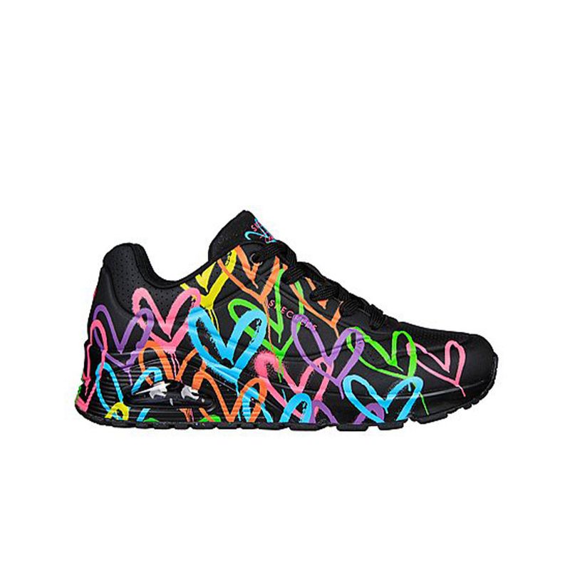 SKECHERS - Tenis Mujer Skechers Uno Highlight Love - Negro-Multicolor