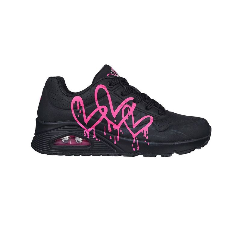 SKECHERS - Tenis Mujer Skechers Uno Dripping In Love - Negro