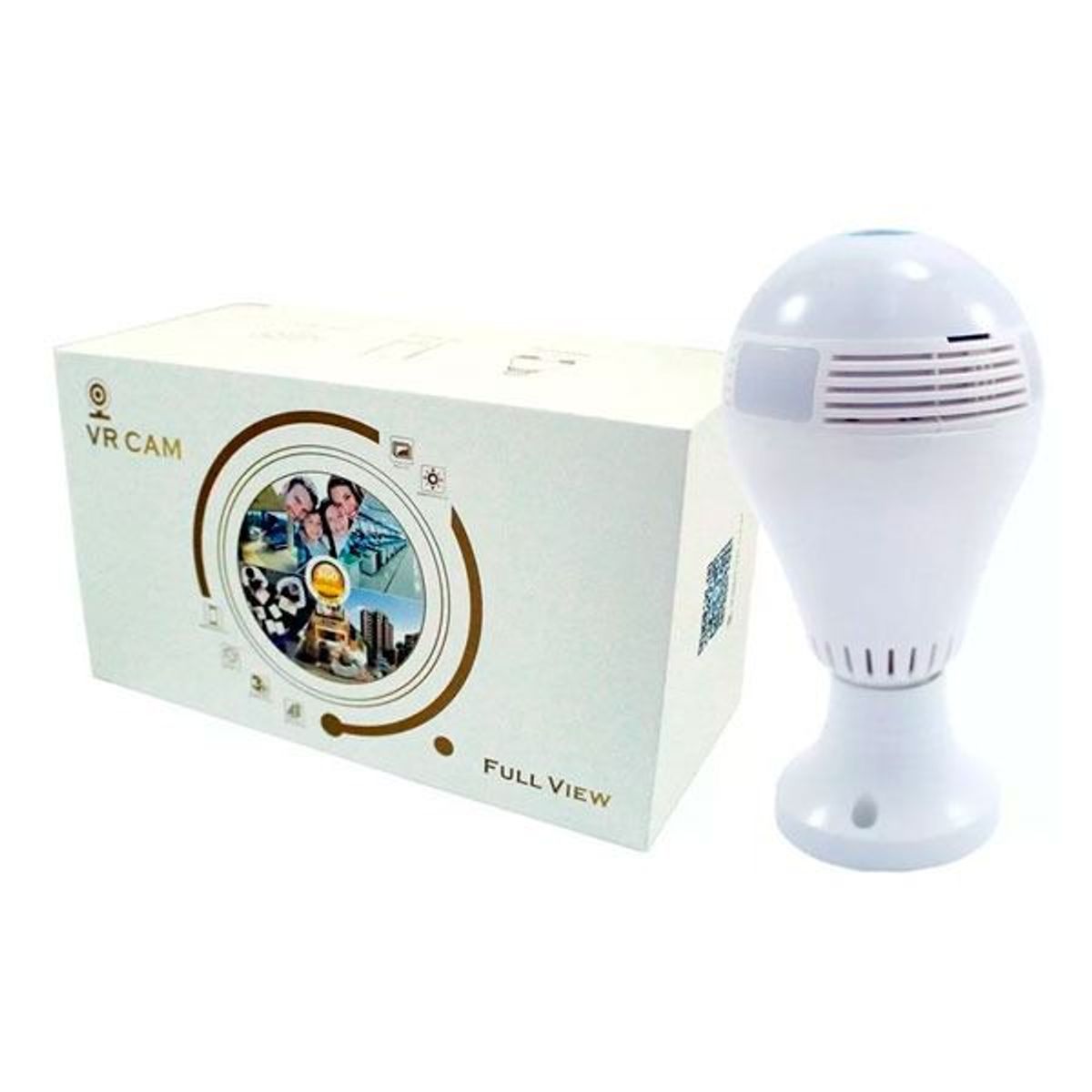 ZER - CÁMARA WIFI DE SEGURIDAD BOMBILLO 360 GRADOS FULL HD VR-V380.