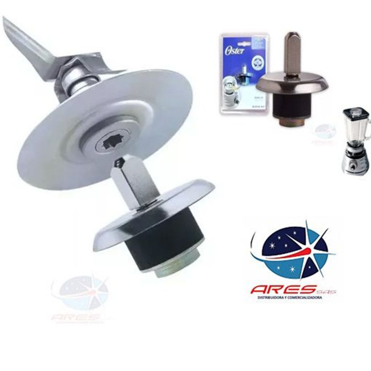 ARES - Kit Cuchilla Para Oster 4 Aspas +Acople