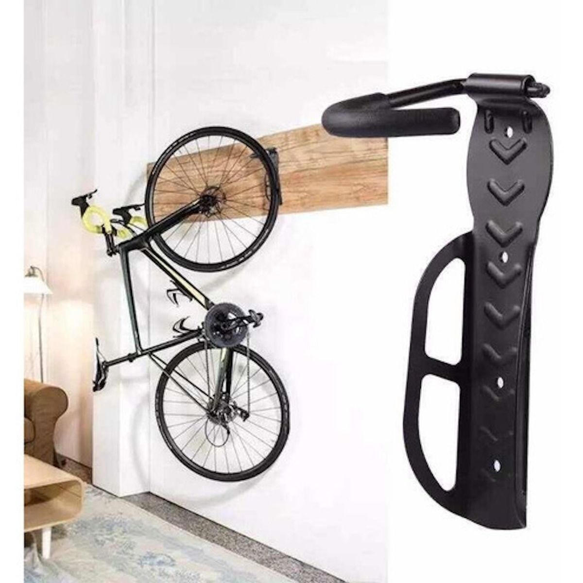 GENERICO - Soporte Gancho Porta Bicicleta Pared Colgador