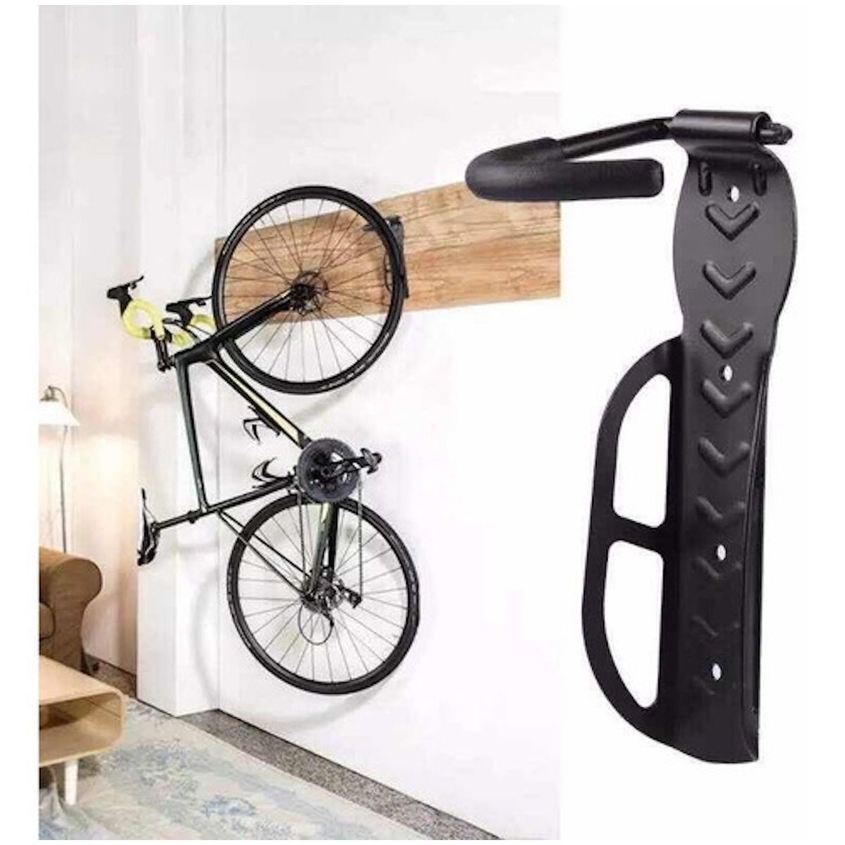 GENERICO - Soporte Gancho Porta Bicicleta Pared Colgador