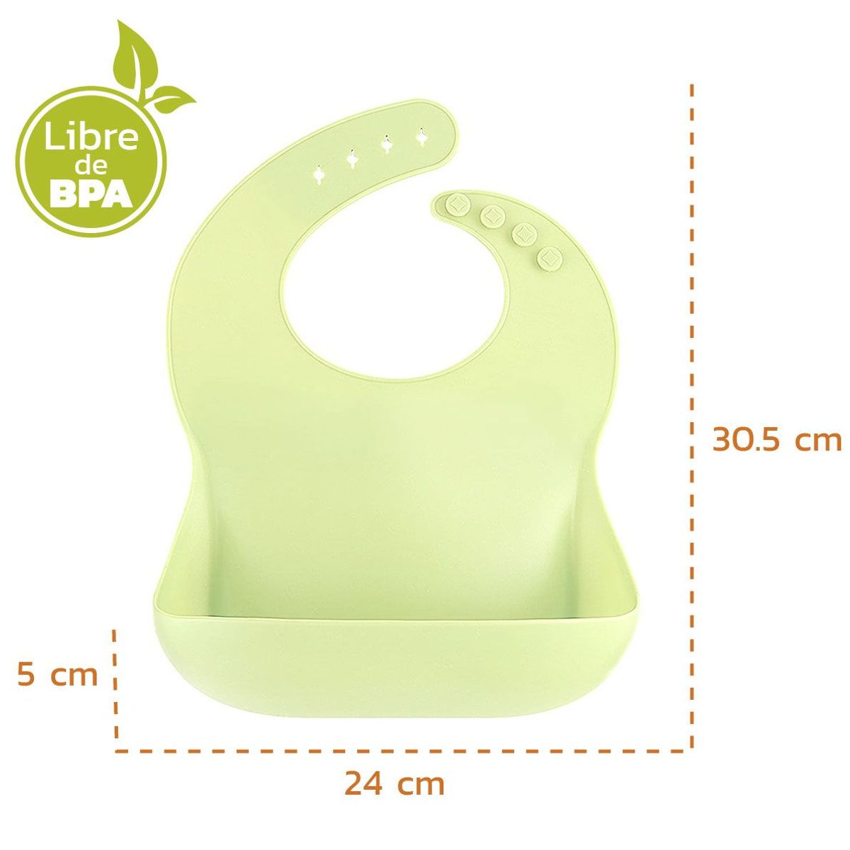 ENFANT'ASY - Baberos Para Bebe En Silicona Varios Colores Y Fácil Lavado