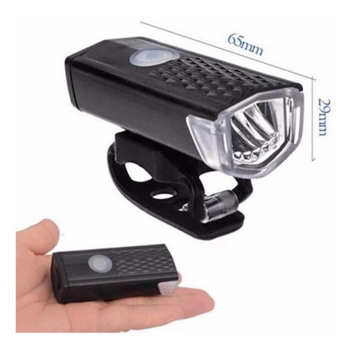 GENERICO - Luz Recargable Bicicleta Delantera Alta Luminosidad 300 Lms