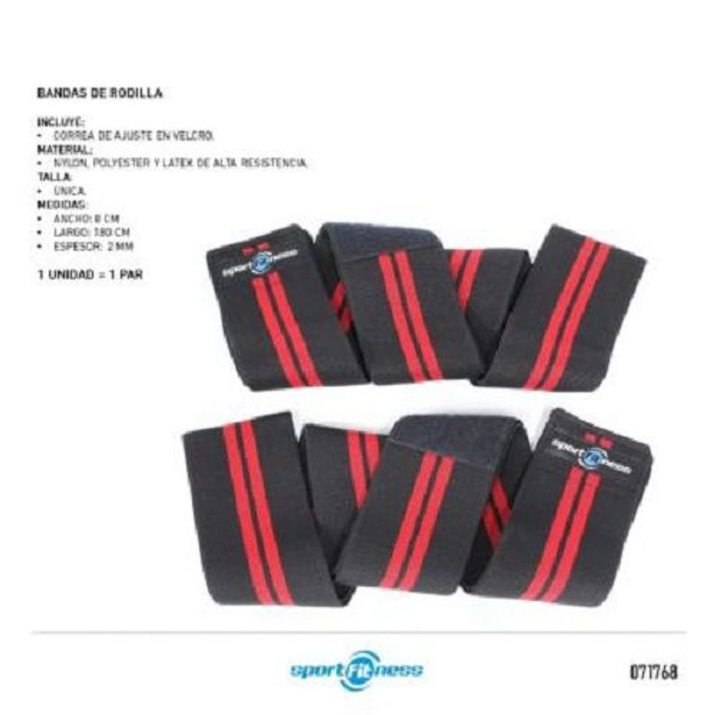 SPORT FITNESS - Bandas De Rodilla Para Sentadillas Sportfitness
