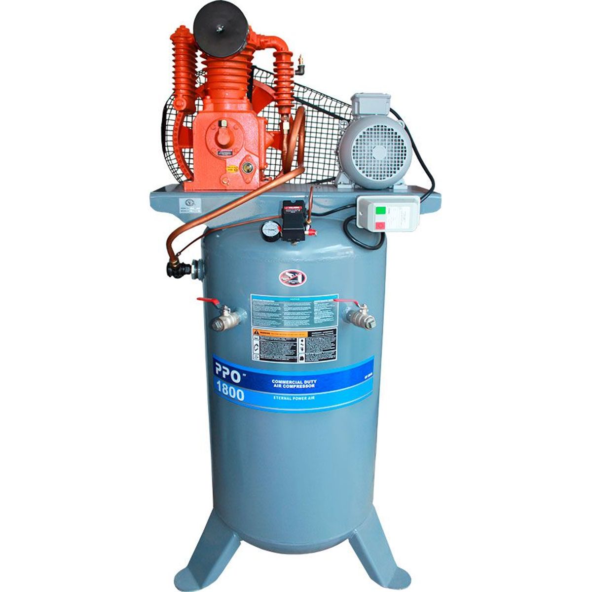 POWER - Compresor De 6HP 220V 2P 150PSI 80 Galones Automático 22 CFM