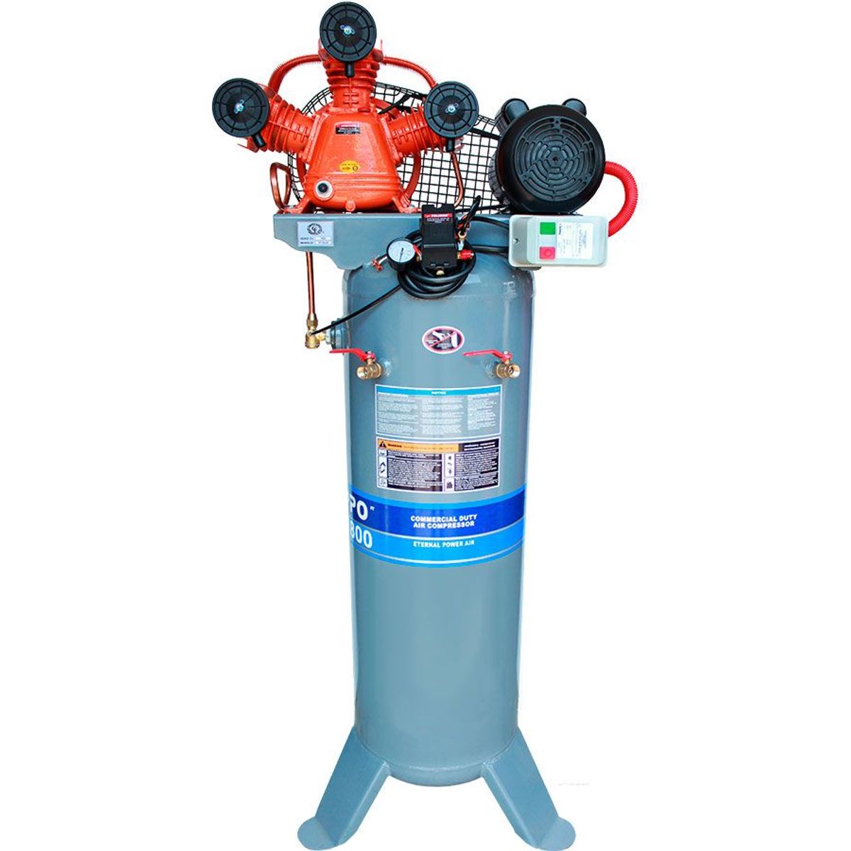 POWER - Compresor De 3HP 220V 3P 150PSI 40 Galones Automático 12CFM