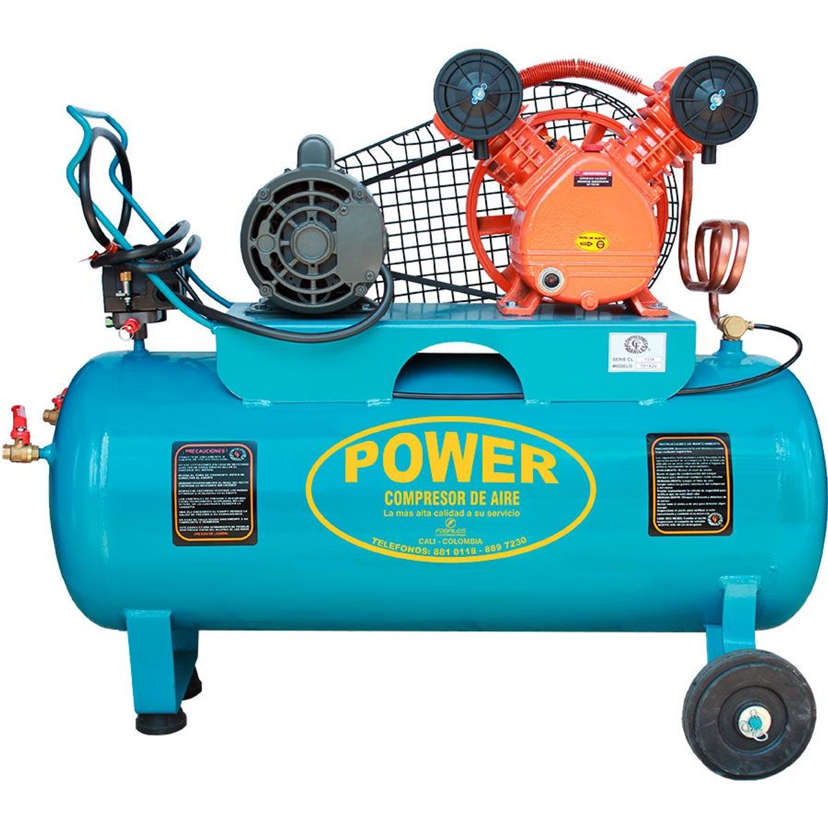 POWER - Compresor De 1HP 110V 2P 150PSI 25 Galones Automático 5CFM