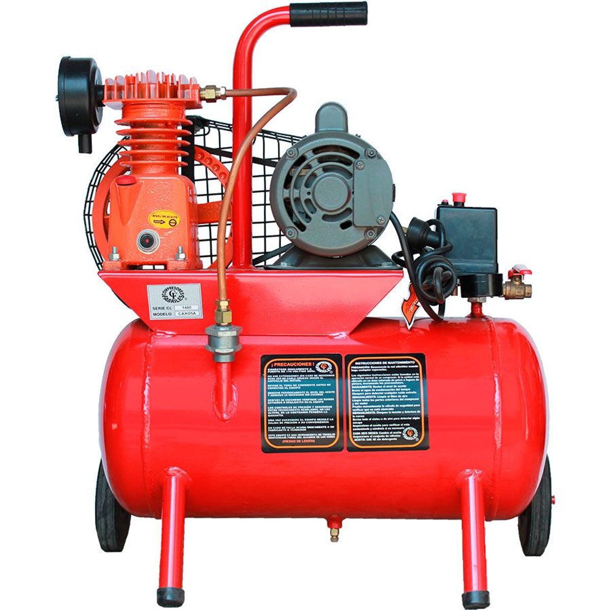 POWER - Compresor De ½ HP 110V 1P 100PSI 8Galones Automático 28CFM