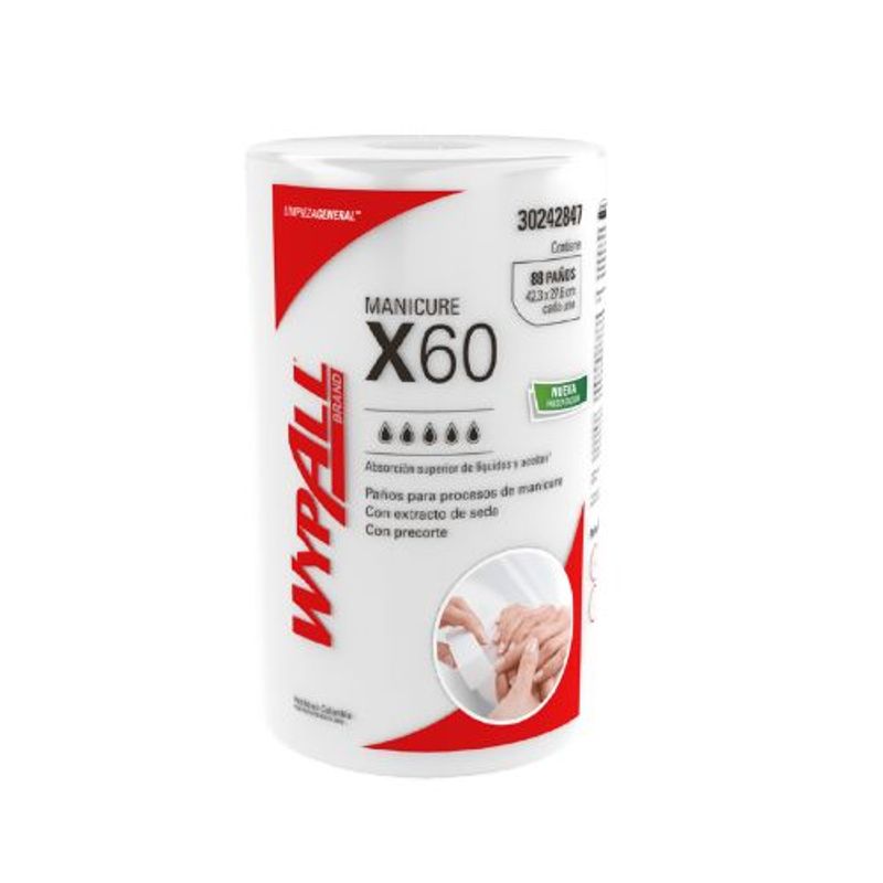 WYPALL - Paños Wypall X60 Rollo Manicure X88 Paños