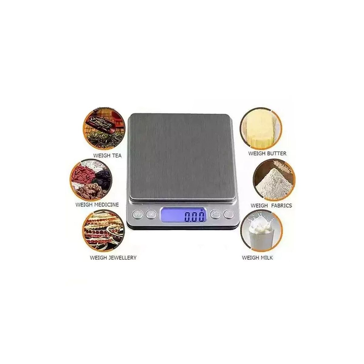 ONE PIXEL - Gramera Pesa Balanza Digital Cocina 500g