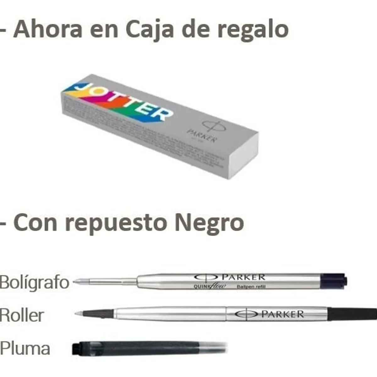 PARKER - Pluma Fuente Negro Parker Originals Jotter