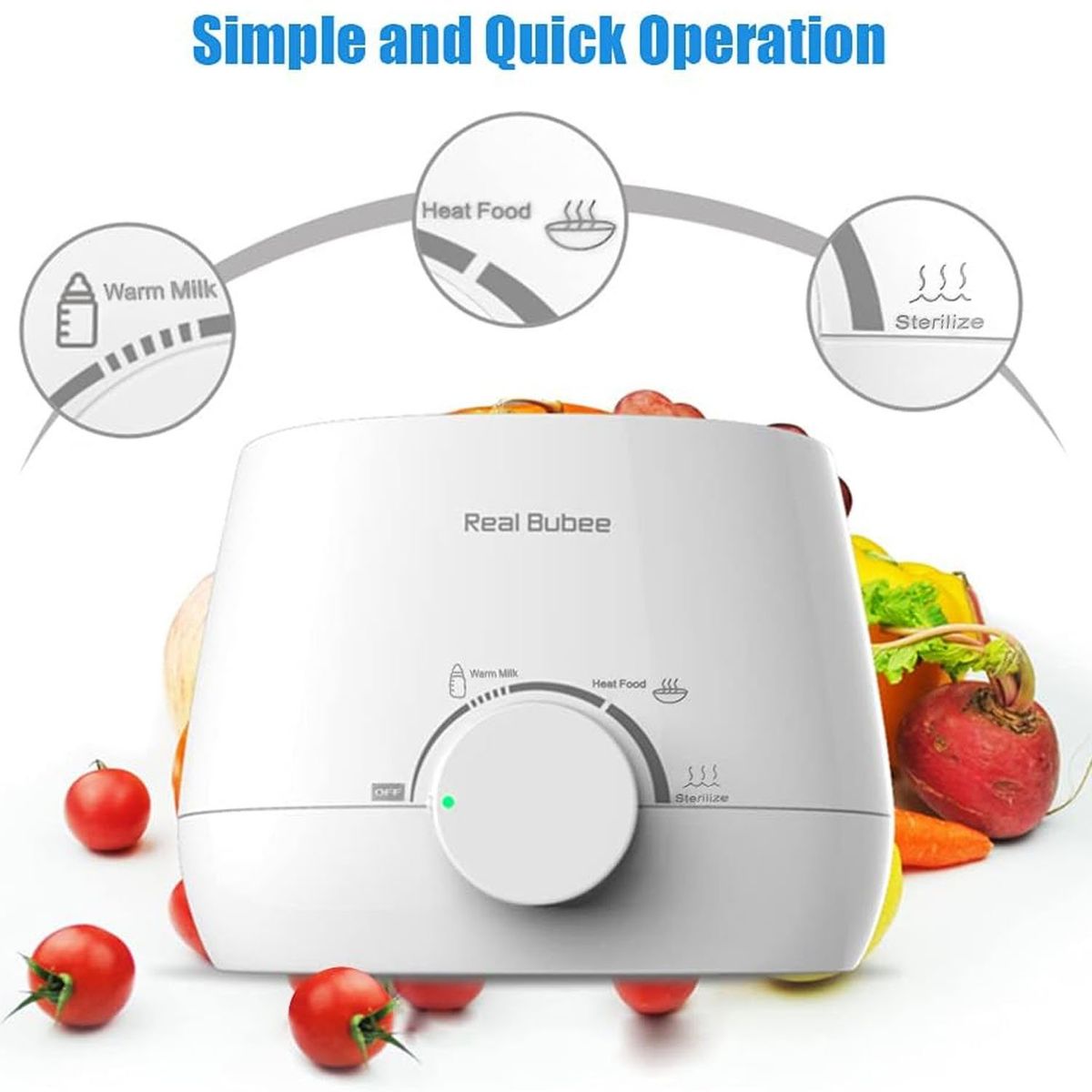 AMAZON - Esterilizador Calentador Teteros Biberones Real Bubee Bebé