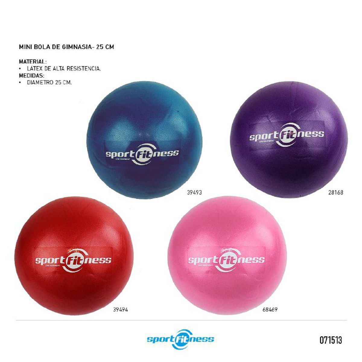 SPORT FITNESS - BALON  PARA YOGA Y PILATES-SPORTFITNESS MINI 25CM.