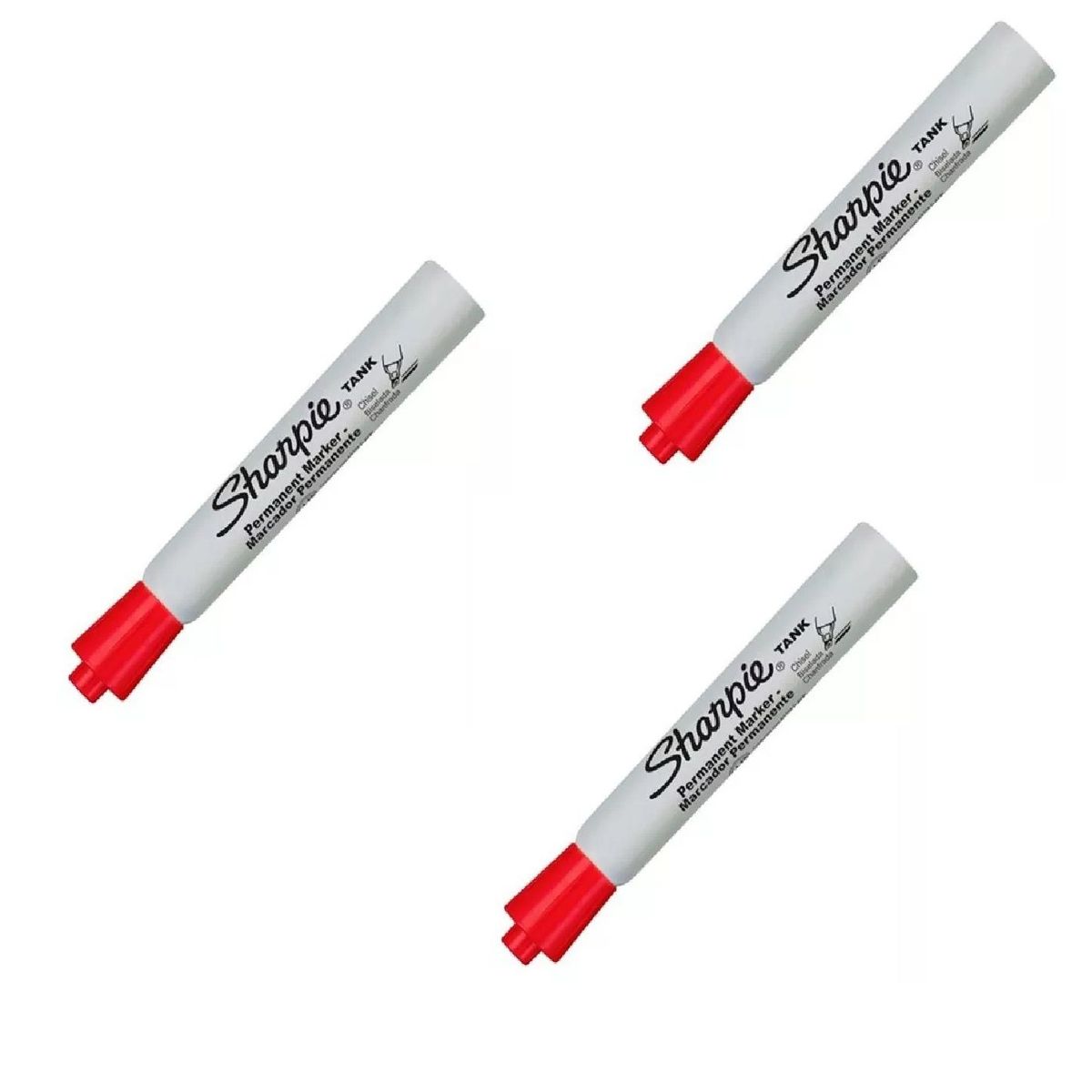 SHARPIE - Marcador Permanente Sharpie Tank Rojo Sharpie X3 Und