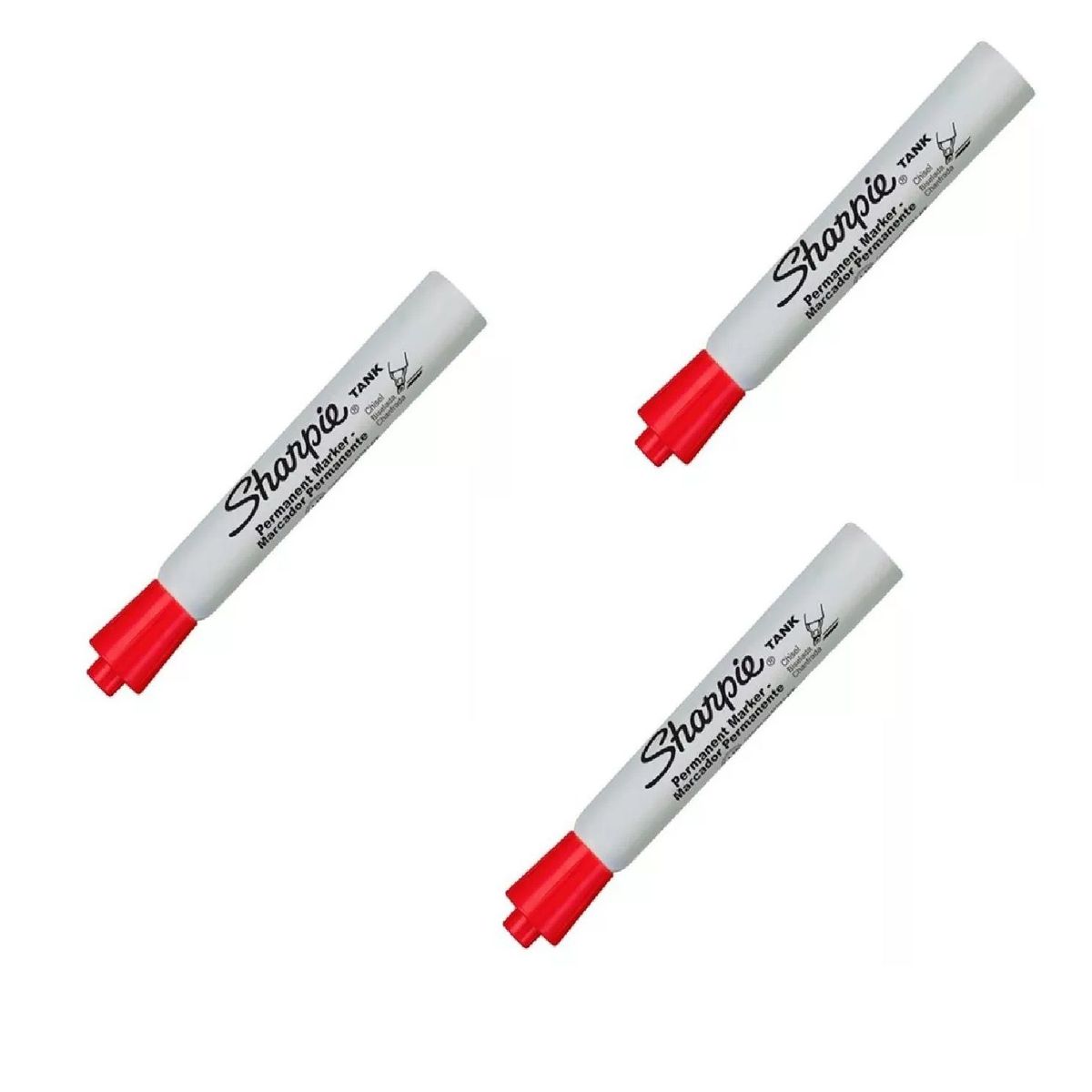SHARPIE - Marcador Permanente Sharpie Tank Rojo Sharpie X3 Und