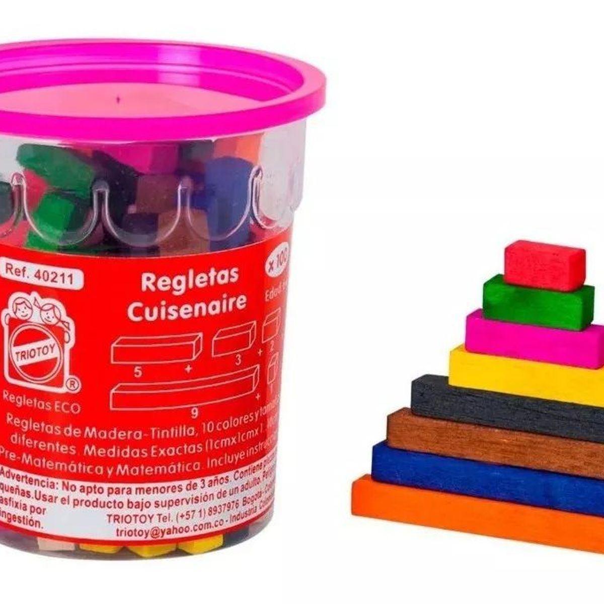 GARABATOS - Juego Triotoy Regleta Matemática Cuisenaire X 100 Uds