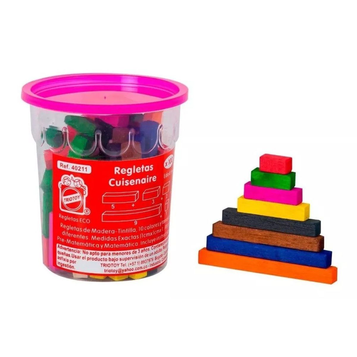 GARABATOS - Juego Triotoy Regleta Matemática Cuisenaire X 100 Uds
