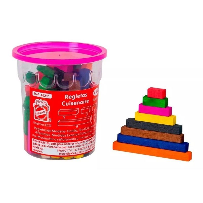 GARABATOS - Juego Triotoy Regleta Matemática Cuisenaire X 100 Uds