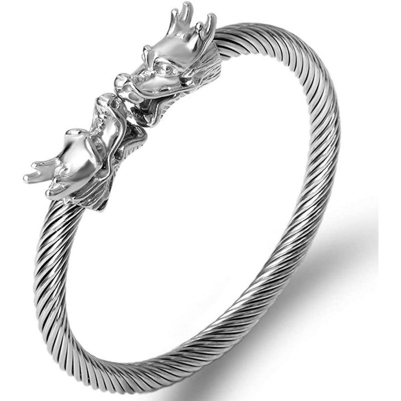 DAYOSHOP - Pulsera Dragòn Acero Inoxidable Ajustable  Estuche