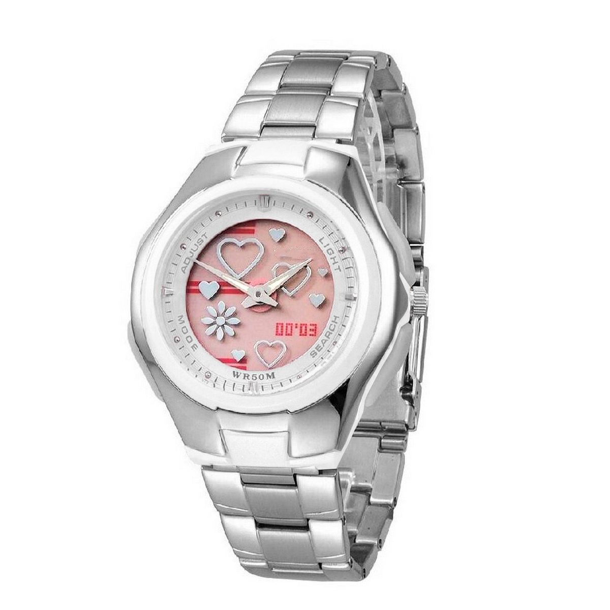 GFORCE - Reloj Dama G-force Lady Love Dual Acero Al206  Estuche
