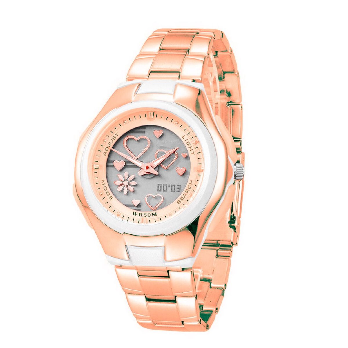 GFORCE - Reloj Dama G-force Lady Love Dual Acero Al206  Estuche