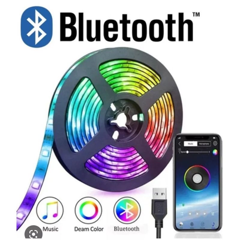 ONE PIXEL - Cinta Led Multicolor RGB Luz 5mts + Control + Adaptador 110V220V