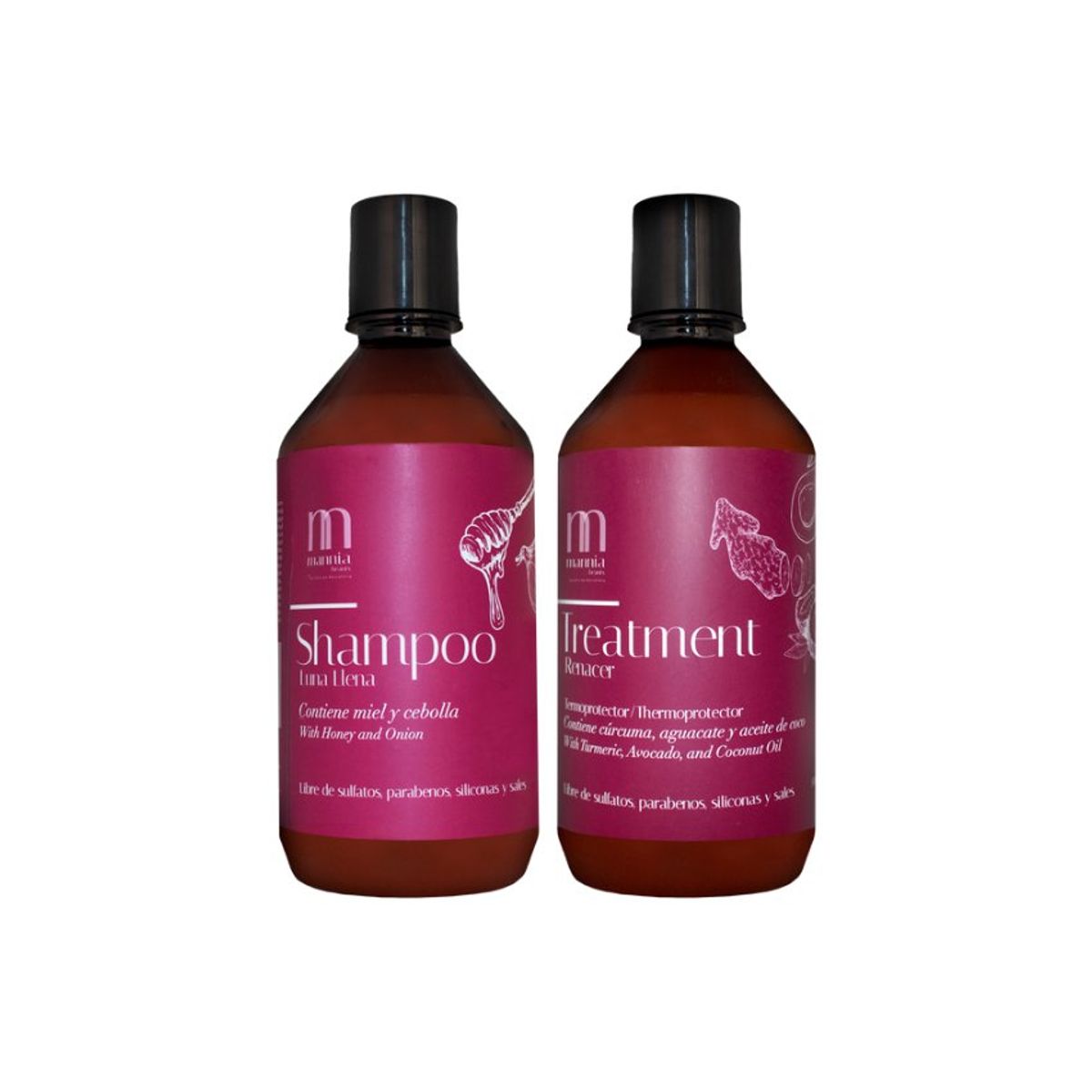 MANNIA BEAUTY - Kit de Shampoo  Treatment 500ml Mannia Beauty