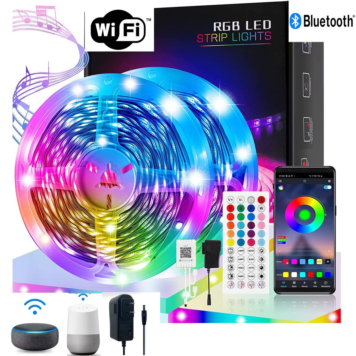 ONE PIXEL - Cinta De Luz Led Rgb 10 Metros Con Wifi Inteligente Bluetooth ONE PIXEL