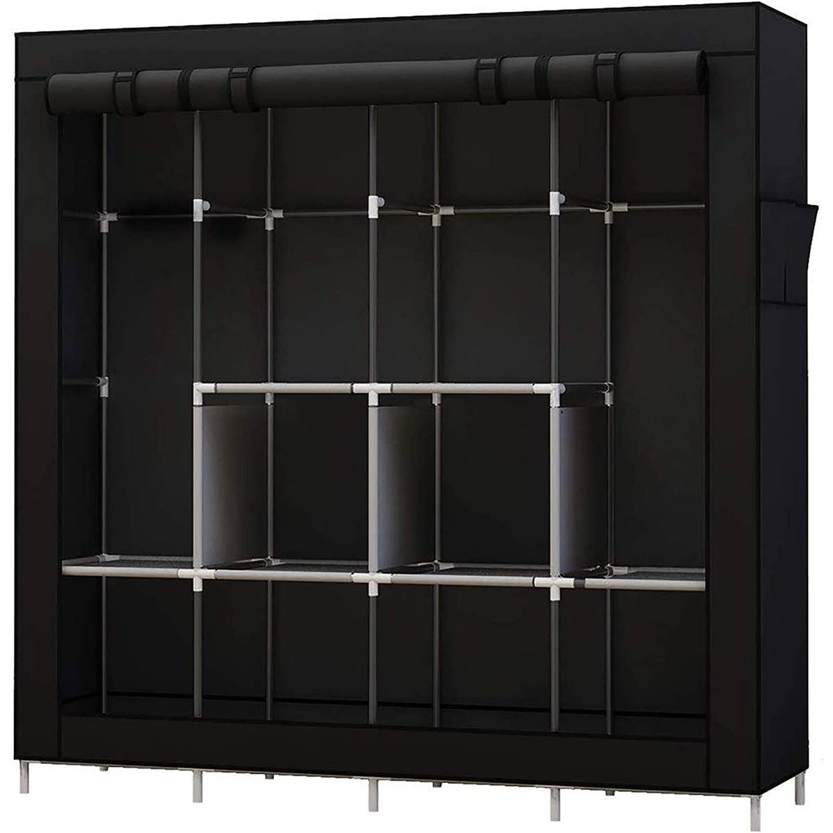 ONE PIXEL - Closet Armario Portatil Grande 6 Estantes De Almacenamiento Negro