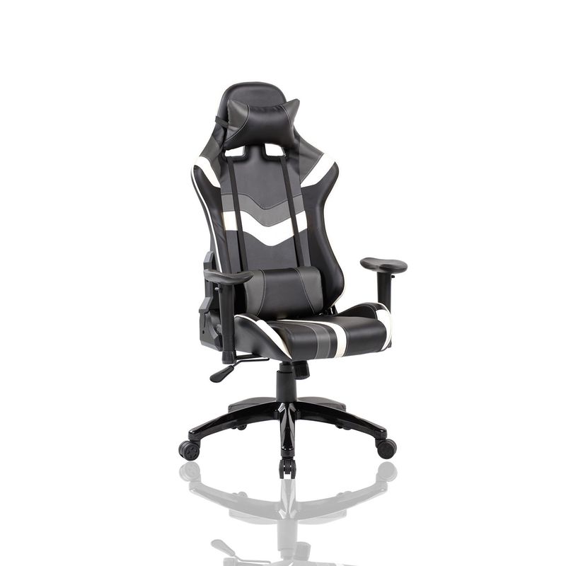 AKIVOY - Silla Gamer Mortal Ergonomica Para Oficina y Juegos CL Neg-Blanca