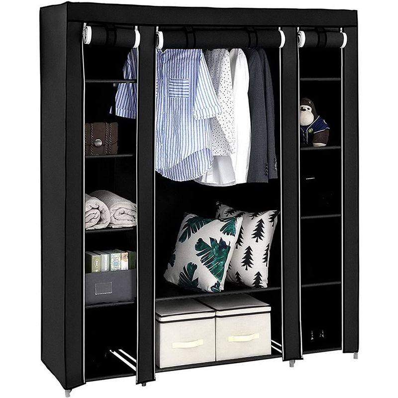 ONE PIXEL - Closet Armario Portatil Grande Negro Almacenamiento Tela