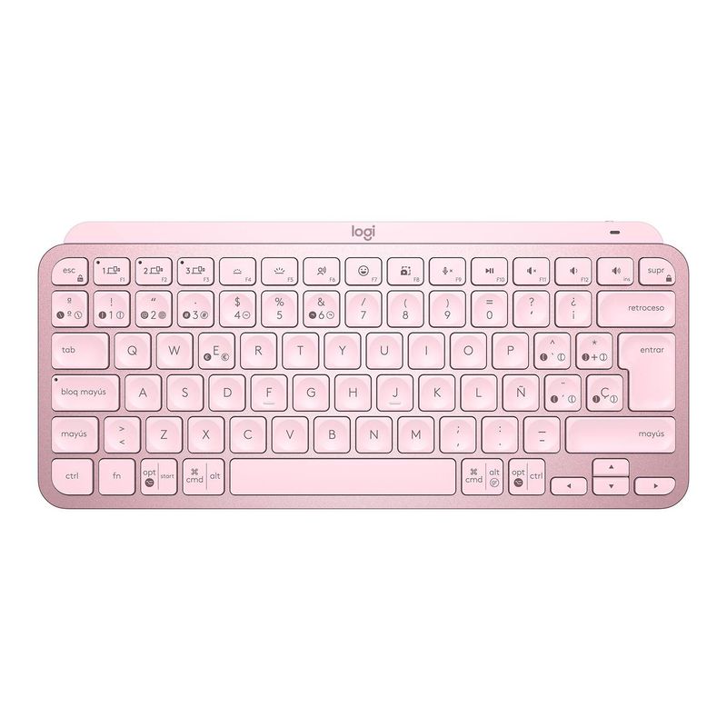 LOGITECH - Teclado Bluetooth Logitech Master Mx Keys Mini Rosado 920-010478