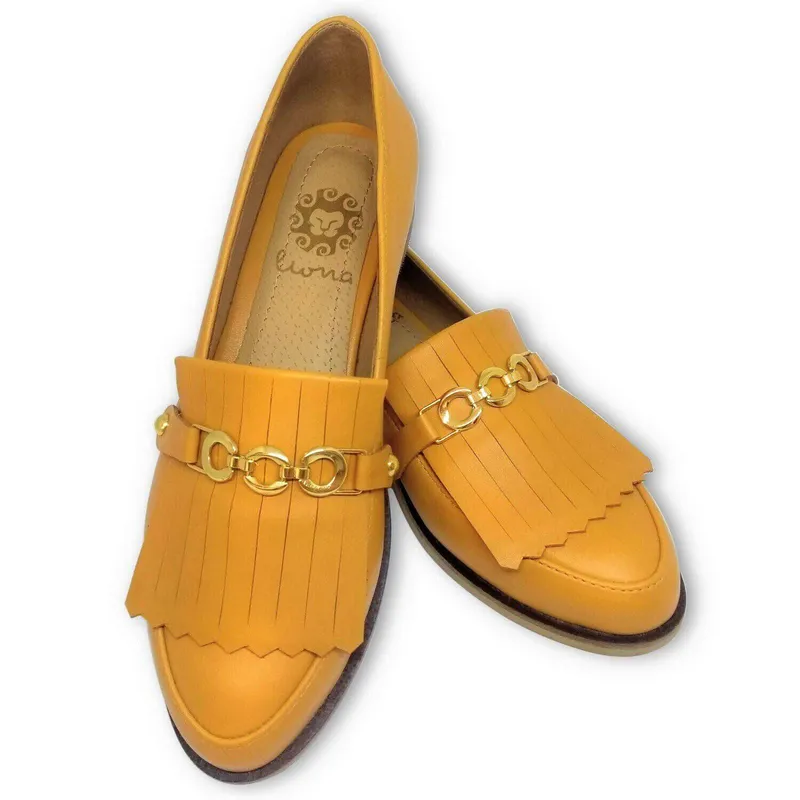 LIONA - Mocasines Liona mujer Milán mostaza