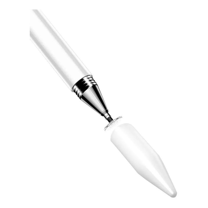 SISDATA - Lápiz Óptico Stylus 2x1 Esfero Celular Tablet Touch V3 Plata