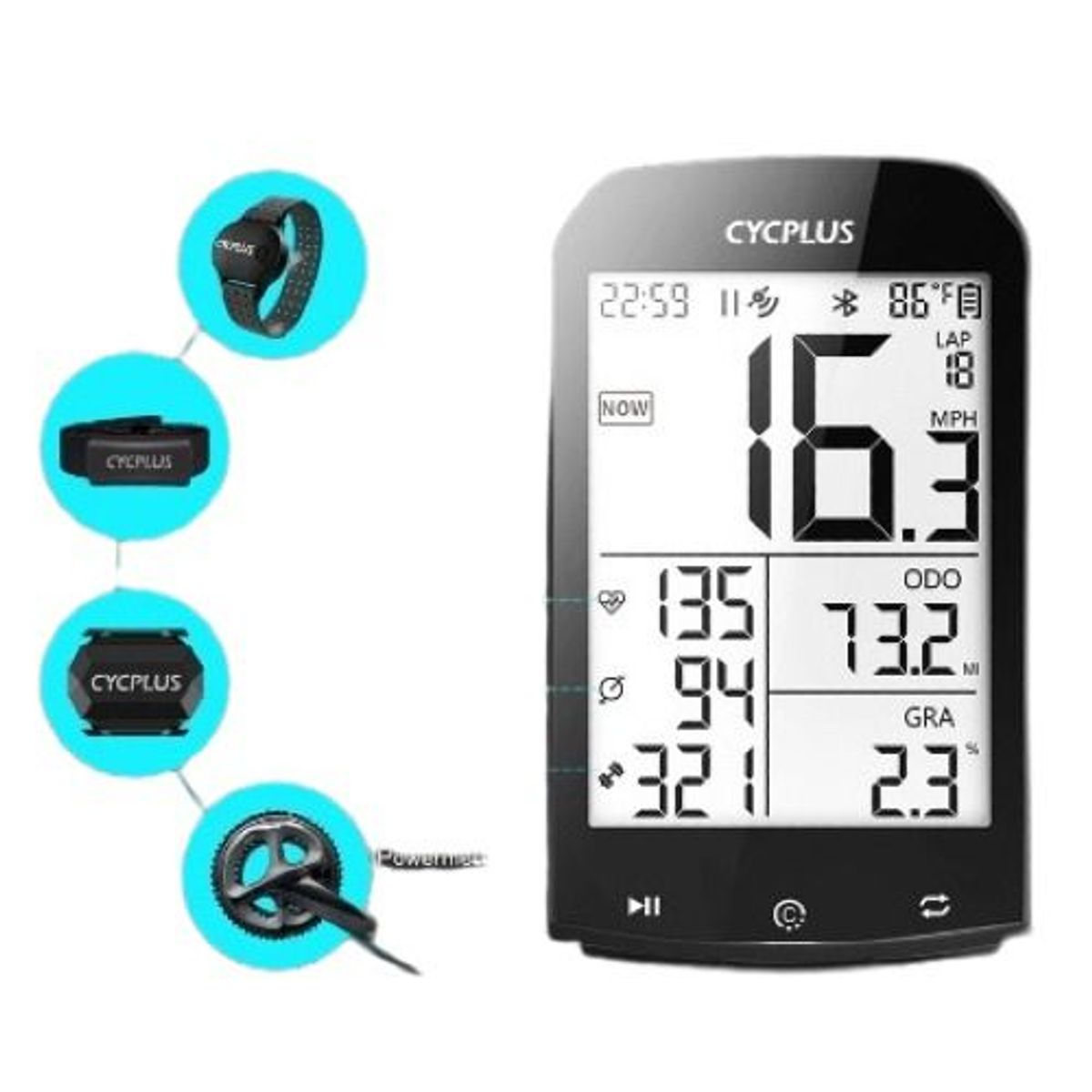 CYCPLUS - GPS Ordenador Bicicleta CYCPLUS M1