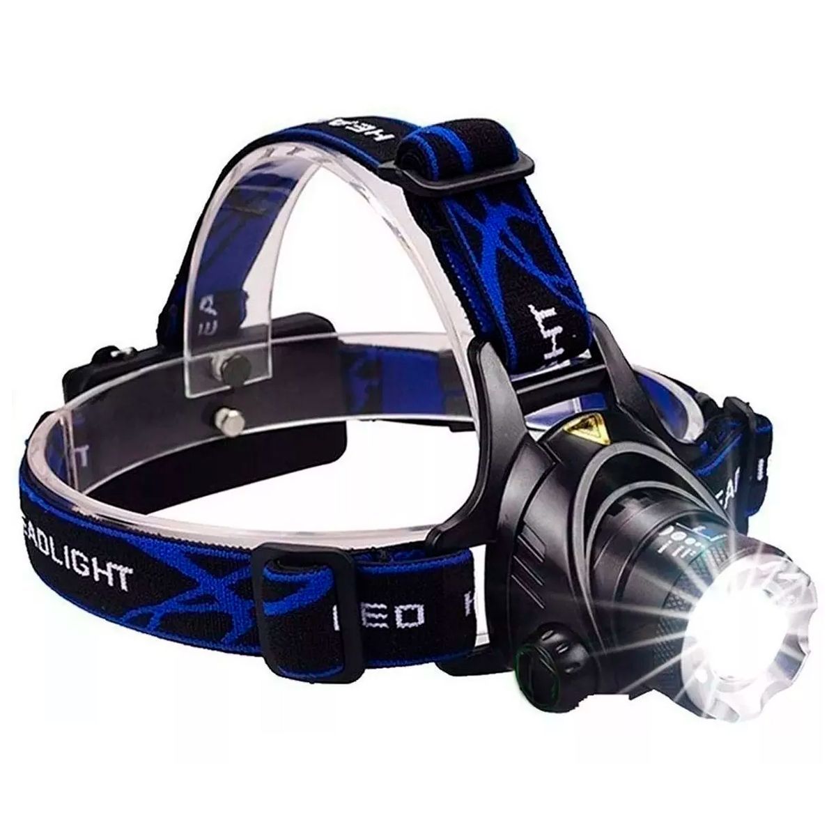 GENERICO - Linterna Minera Cabeza Recargable Zoom 2 Baterias Tactica