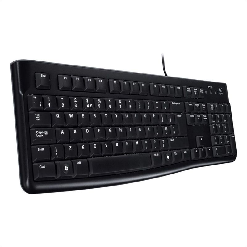 LOGITECH - Teclado USB Logitech K120  Diseño Resistente y Silencioso - Negro