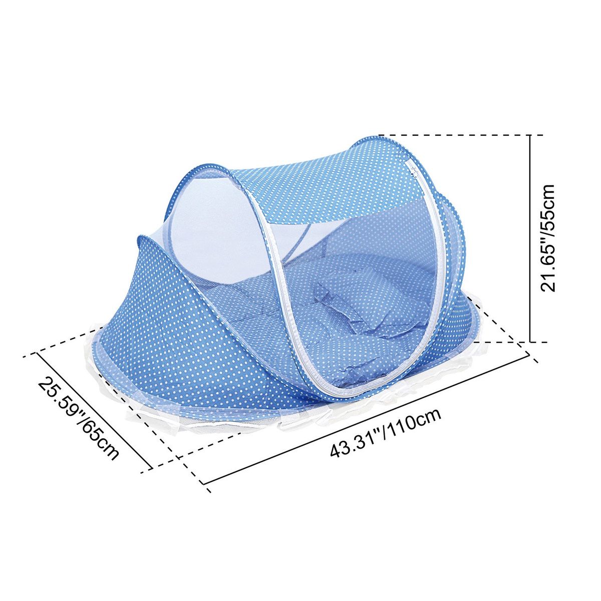 JON DI GROUP SAS - Cuna Mosquitero para Bebe Plegable Musical - Azul