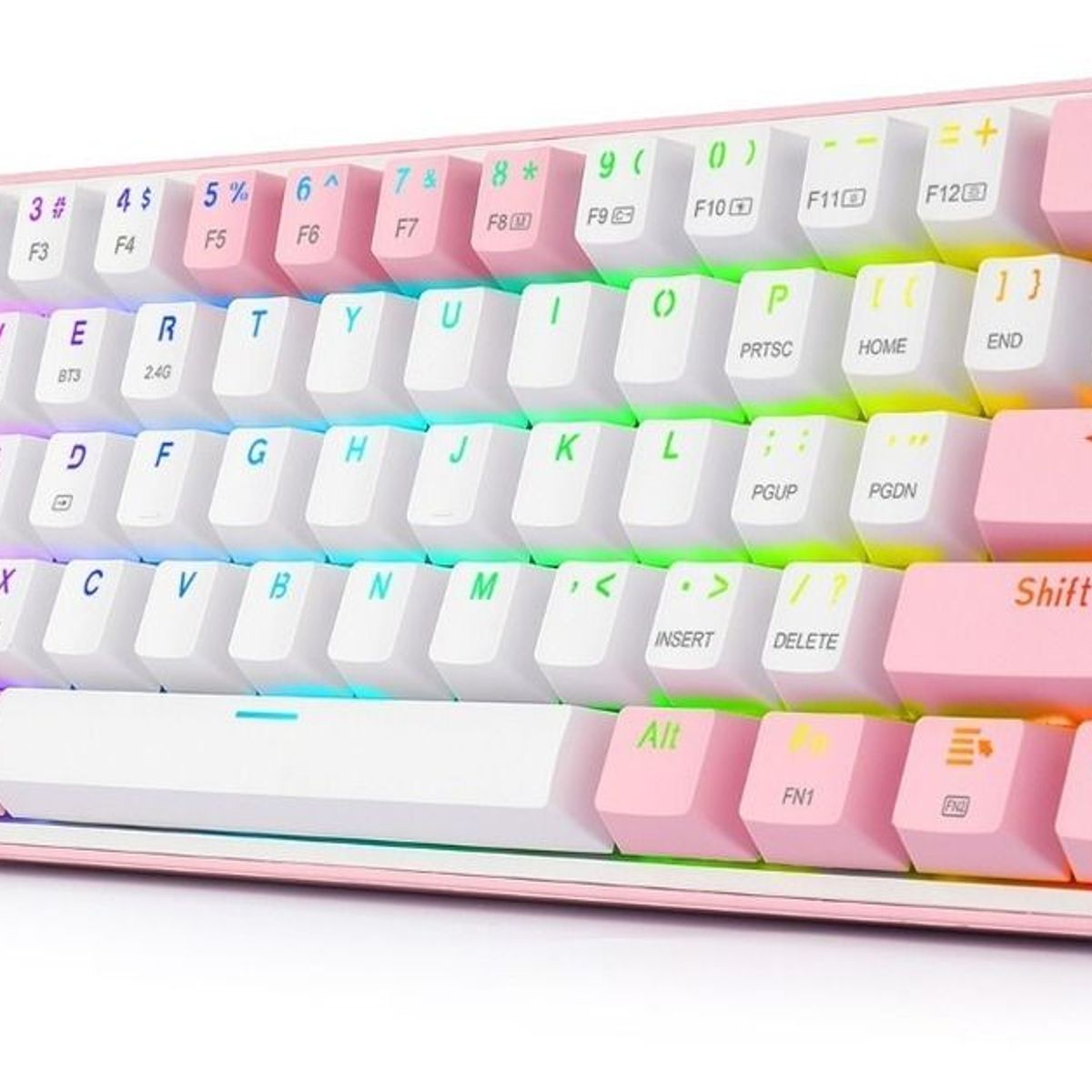 REDRAGON - Teclado Gamer Redragon Fizz Pro K616 Rgb Blanco-Rosa
