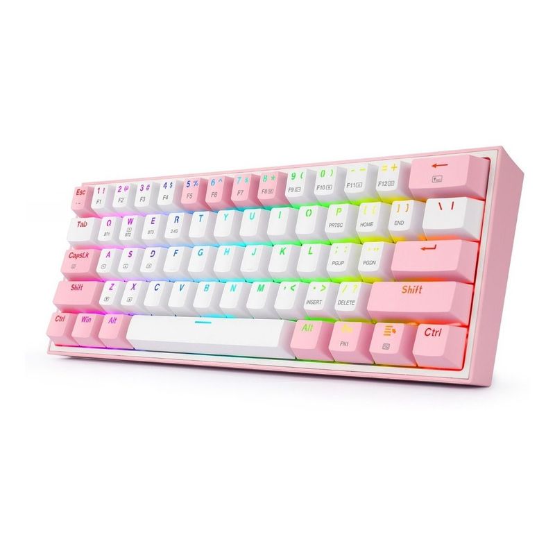 REDRAGON - Teclado Gamer Redragon Fizz Pro K616 Rgb Blanco-Rosa