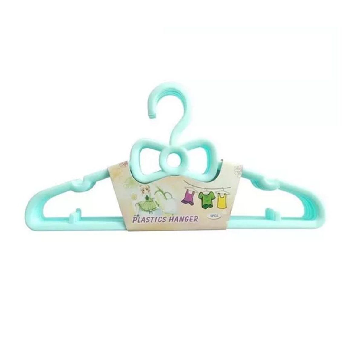 GENERICO - Ganchos para Ropa de Bebe motivo Lazo x 50 Unds Ref.6802-B