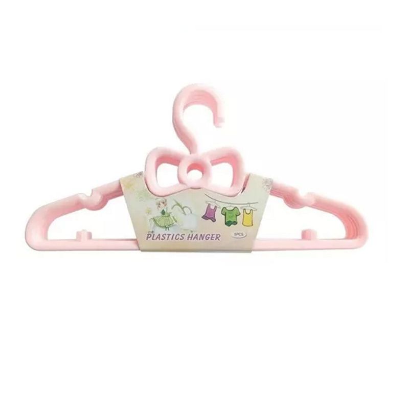 GENERICO - Ganchos para Ropa de Bebe motivo Lazo x 50 Unds Ref.6802-B