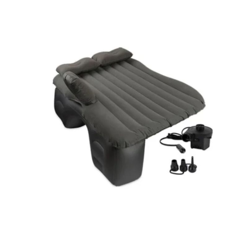 GENERICO - Colchon Inflable Gris Para Carro Automovil Cama De Aire Viajes