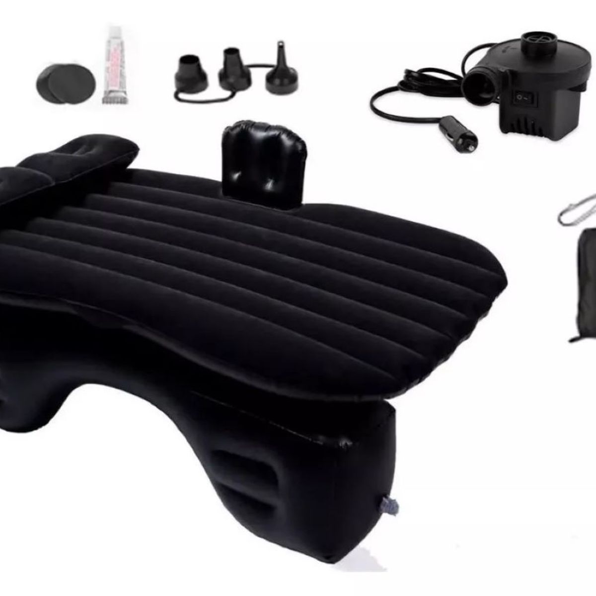GENERICO - Colchon Inflable Gris Para Carro Automovil Cama De Aire Viajes