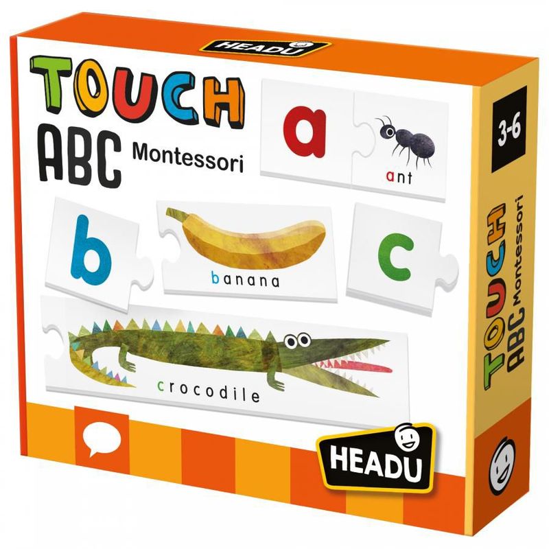JUGANDO Y EDUCANDO - Juego Montessori El Abc Táctil Rompecabezas Didáctico Niños