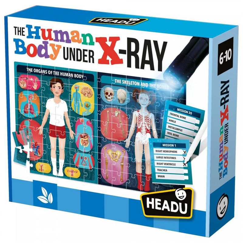 JUGANDO Y EDUCANDO - Rompecabezas El Cuerpo Humano Rayos X Juego STEM Niños Niñas