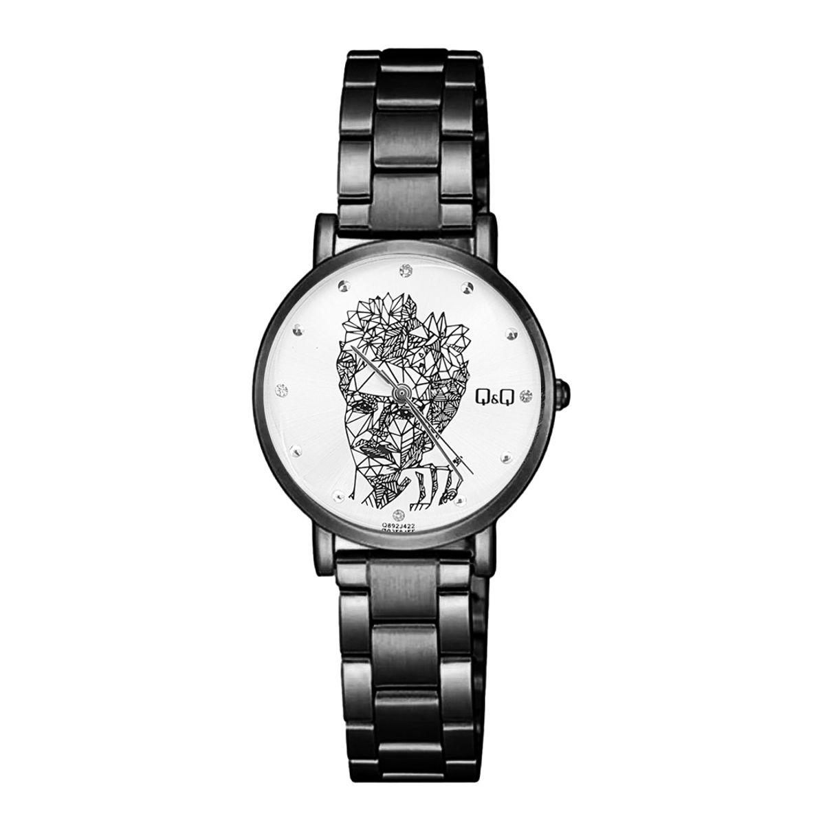 Q&Q - Reloj Qq Qyq Elegante Frida Kahlo Acero  Estuche Dama
